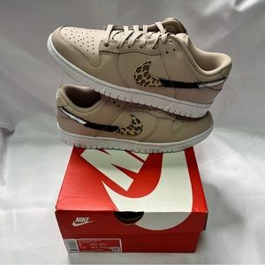 Women’s Nike Dunk Low Primal Pink Leopard New Size 9W